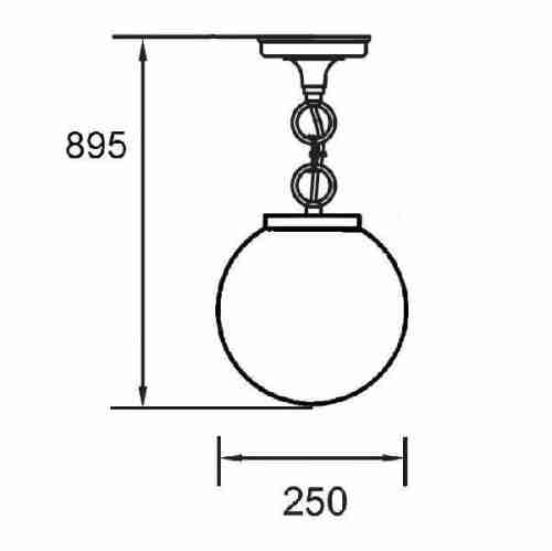 Уличный подвесной светильник Oasis Light 88205S 88205S Bl