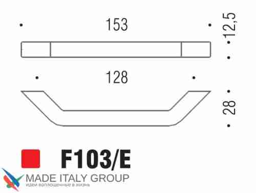Ручка скоба модерн COLOMBO DESIGN F103E-CR полированный хром 128 мм