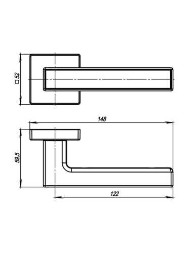 Ручка дверная Armadillo (Армадилло) межкомнатная K.USQ52.SCREEN (SCREEN USQ8) SN/CP-3 матовый никель/хром  Набор 6