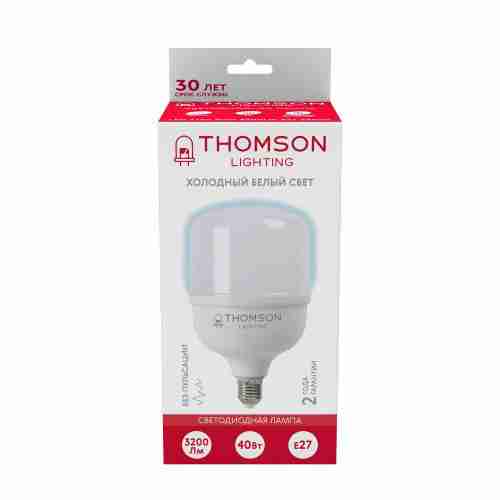 Лампа светодиодная Thomson E27 40W 6500K цилиндр матовая TH-B2365