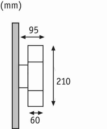 Уличный настенный светодиодный светильник Paulmann Led Flame Eisen 18009