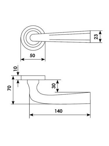 Ручка дверная Morelli Luxury DREAM R2 CRO раздельная на круглой розетке, цвет хром, латунь