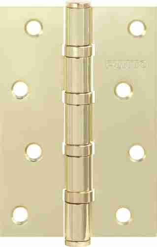 Комплект 8 шт. - Петля дверная универсальная стальная Punto 4B 100х70х2.5 SB мат.зол