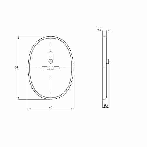 Декоративная накладка ESC 476 eco CP хром на сувальдный замок с шторкой