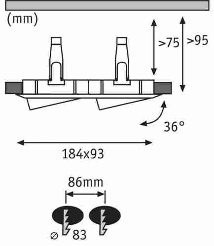 Встраиваемый светодиодный светильник Paulmann Nova 92902