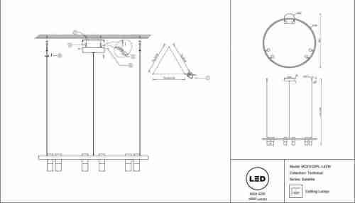 Подвесная светодиодная люстра Maytoni Satellite MOD102PL-L42W