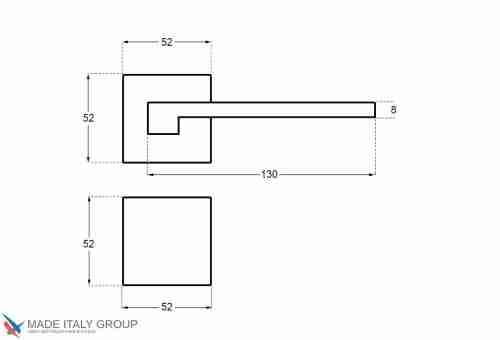 Дверная ручка на квадратном основании COLOMBO Zelda MM11RSB-CR полированный хром