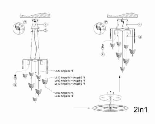 Каскадная люстра Favourite Fairies 1165-4PC
