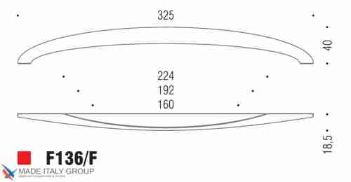 Ручка скоба модерн COLOMBO DESIGN F136F-CR полированный хром 160 мм