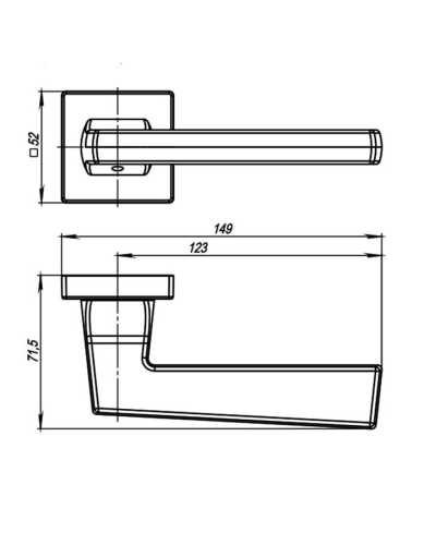 Комплект: Ручки Armadillo Urban Groove USQ5 BB/SBB/BB -17+Завертка BK6.K.USQ52 BB-17 коричн. Бронза