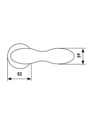 Ручка дверная Morelli Luxury LUNCH PF CSA раздельная на круглой основе, цвет матовый хром, латунь
