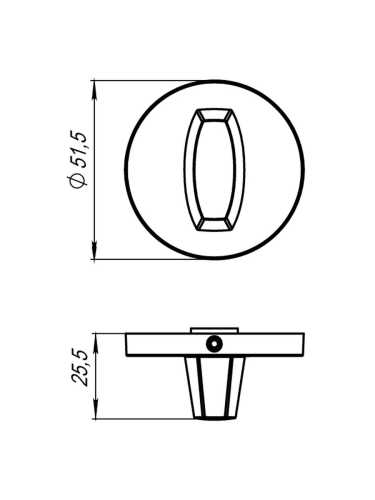 Комплект: Ручки Armadillo TWIN URS SN-3 + Завертка BK6.R.URS52 SN-3 матовый никель