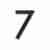 Цифра "7" самоклеящаяся ABS (50х37) (FUARO) BL черный