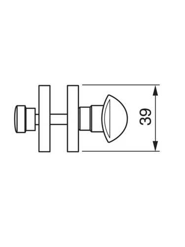 Завертка сантехническая Morelli Luxury LUX-WC-RIVA CSA цвет матовый хром