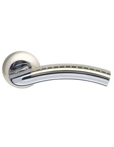 Ручка дверная межкомнатная Armadillo R.LD54.Libra26 SN/CP-3 матовый никель/хром с Заверткой BK6.R.LD54 SN/CP-3 матовый никель/хром
