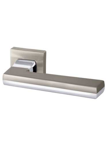 Ручка дверная Armadillo (Армадилло) межкомнатная K.USQ52.GROOVE (GROOVE USQ5) SN/СР-3 мат.никель/хром  Набор 9