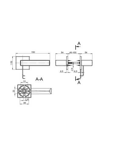 Ручка дверная Fuaro (Фуаро) межкомнатная K.DM51.Straight (Straight DM) SSG-39 сатинированное золото  Набор 2