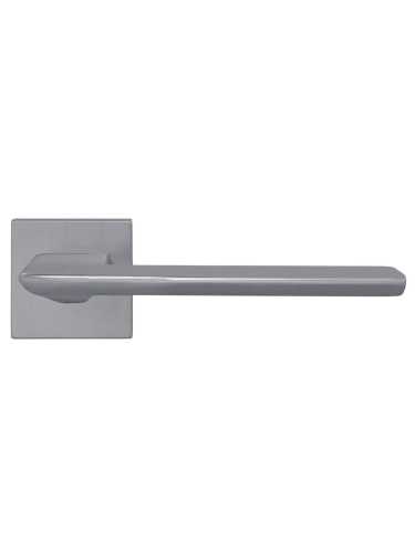 Ручка дверная Morelli PLATEAU MH-51-S6 SC раздельная на квадратной розетке, цвет матовый хром, ЦАМ Light