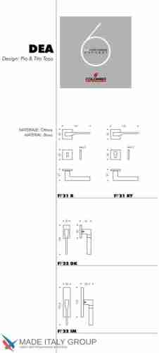 Дверная ручка на квадратном основании COLOMBO Dea FF21RSB-CM матовый хром