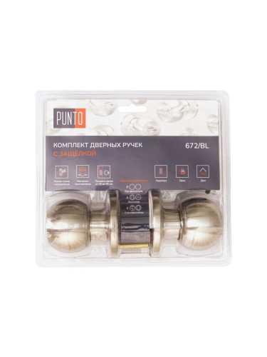 Ручка Punto (Пунто) защелка DK672/BL SN-ET (кл./фик.) мат.никель