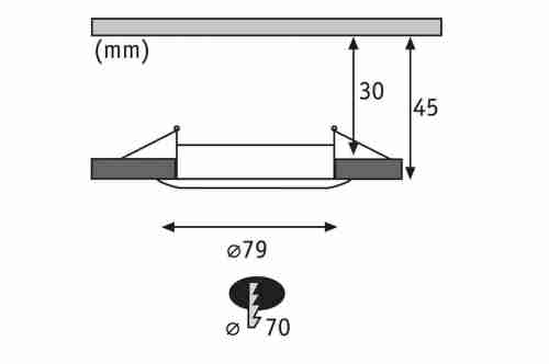 Встраиваемый светодиодный светильник Paulmann Premium Line Coin 92807