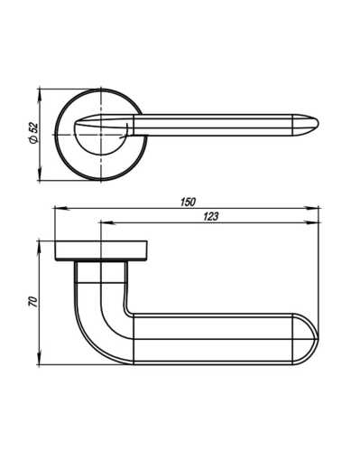 Комплект: Ручки Armadillo EXCALIBUR URB4 MWSC-33+Завертка+Магн замок и Петли Fuaro/итал тисненый