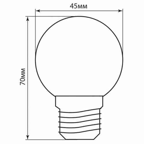 Лампа светодиодная Feron E27 1W красная 25116