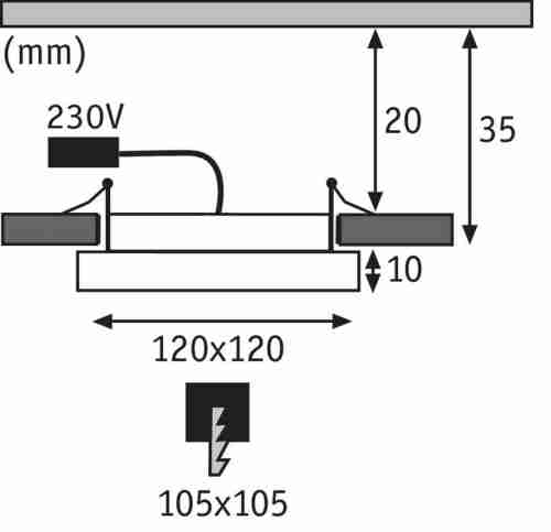 Встраиваемый светодиодный светильник Paulmann Panel Areo 92940