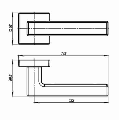 Комплект на 4 двери - Ручка дверная межкомнатная Armadillo Urban Screen USQ8 BB/BB/SBB-17 коричневая бронза