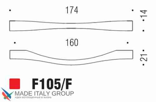 Ручка скоба модерн COLOMBO DESIGN F105F-CR полированный хром 160 мм