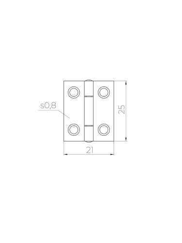 Петля Ajax (Аякс) карточная универсальная LM/IN22x24x0,8U ZN цинк (2 шт)