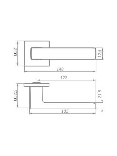 Ручка Punto (Пунто) раздельная K.ARC.Q52.TERRA SSG-39 сатин.золото