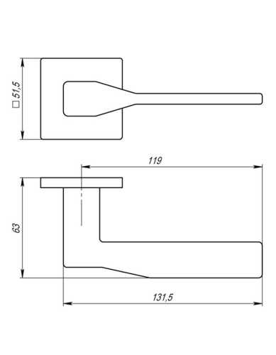 Комплект: Ручки Armadillo GRAND USS BL-26+Завертка+Магнитный замок и Петли Fuaro/черный