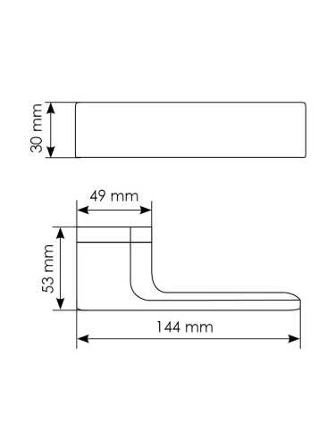Ручка дверная Morelli Luxury SHUTTLE CAFFE раздельная на розетке, цвет кофе, ЦАМ