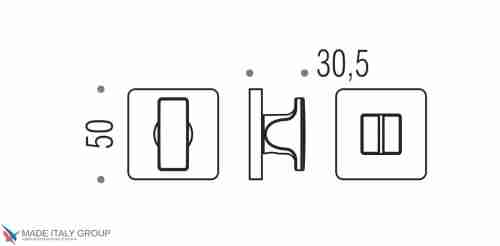 Фиксатор поворотный на квадратном основании COLOMBO BT19BZG6-OL полированная латунь