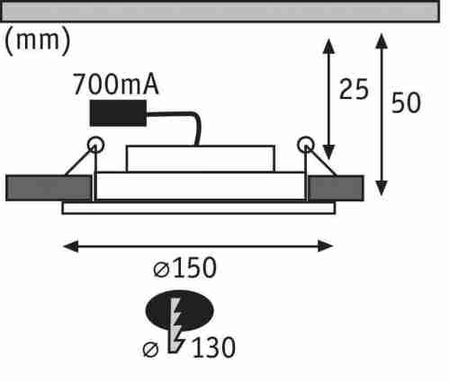 Встраиваемый светодиодный светильник Paulmann Premium Line Dot 92693