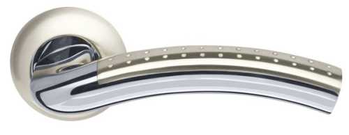 Комплект на 3 двери - Ручка дверная межкомнатная Armadillo R.LD54.Libra26 SN/CP-3 матовый никель/хром TECH, квадрат 8х140