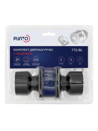 Ручка Punto (Пунто) защелка DK772/BL BL-BK (фик.) черный