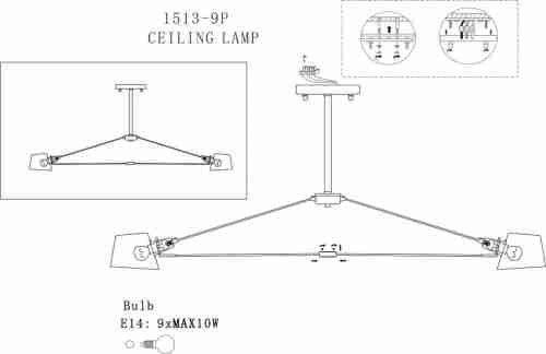 Подвесная люстра Favourite Eimer 1513-9P