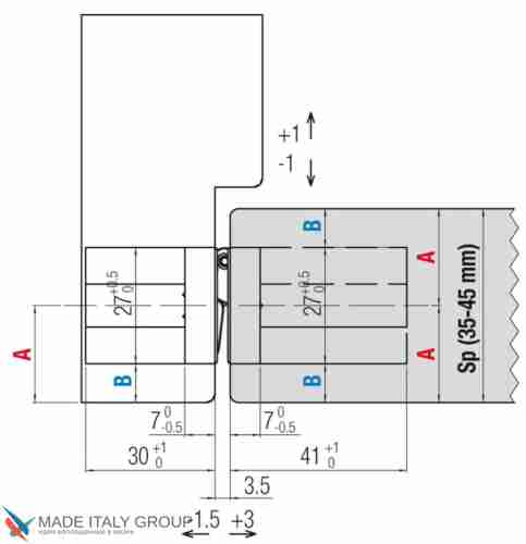 Kubica 2760 DXSX, BR петля скрытая универсальная БРОНЗА (60 kg)