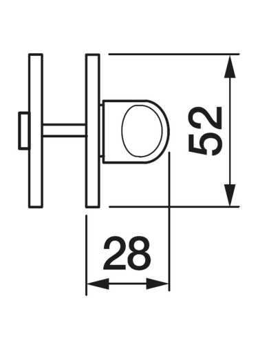 Завертка сантехническая Morelli Luxury LUX-WC-S1 SSS, цвет -матовый хром