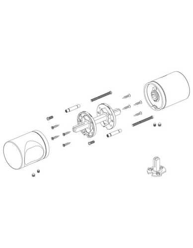 Комплект: Ручки Armadillo R.ART52.BALANCE BL-26+Завертка+Бесшумный замок и Петли Fuaro/черный