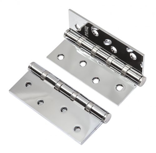 Петля стальная RENZ IN100-4BB FH CP 100*75*2,5, 4 подшипника, б/колп., хром блестящий