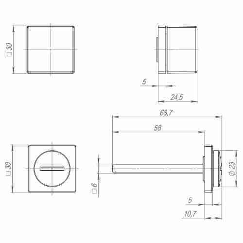 Завертка сантехническая BK6.K.ART30 MWSC-33 итальянский тисненый