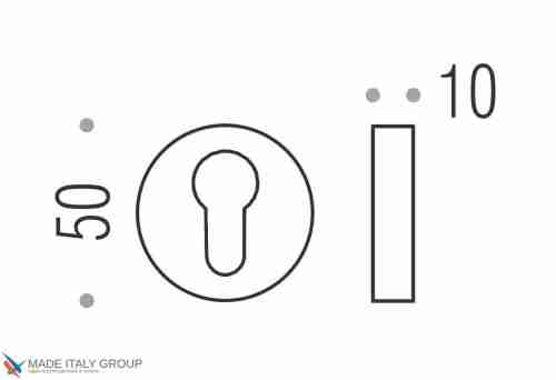 Накладка под цилиндр на круглом основании COLOMBO CD43GB-CR полированный хром (2 шт)