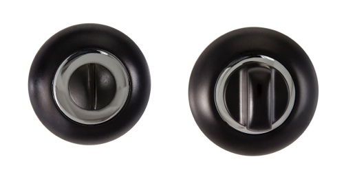 Завертка к ручкам RENZ INBK 08 B/CP черный/хром блестящий