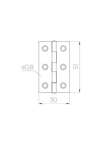 Петля Ajax (Аякс) карточная универсальная LM/IN30x50x1U YZN желтый цинк (2 шт)