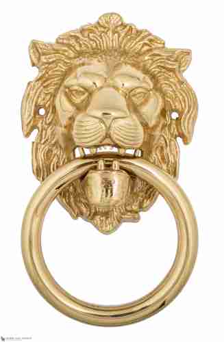 Дверная стучалка Venezia "LEONE" 190x110 полированная латунь