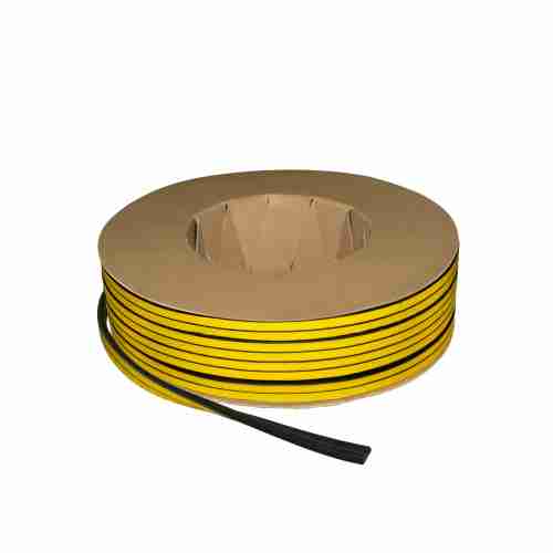 Самоклеящийся уплотнитель, D 12х10 мм, черный (150 м)