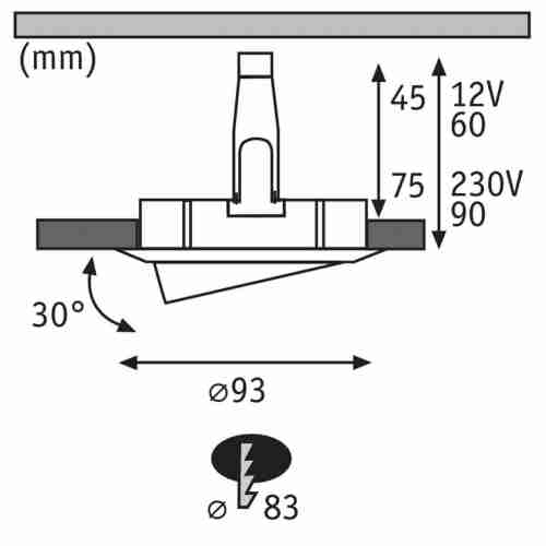 Встраиваемый светильник Paulmann Nova 93661